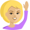 Person Raising Hand - Medium Light emoji on Messenger